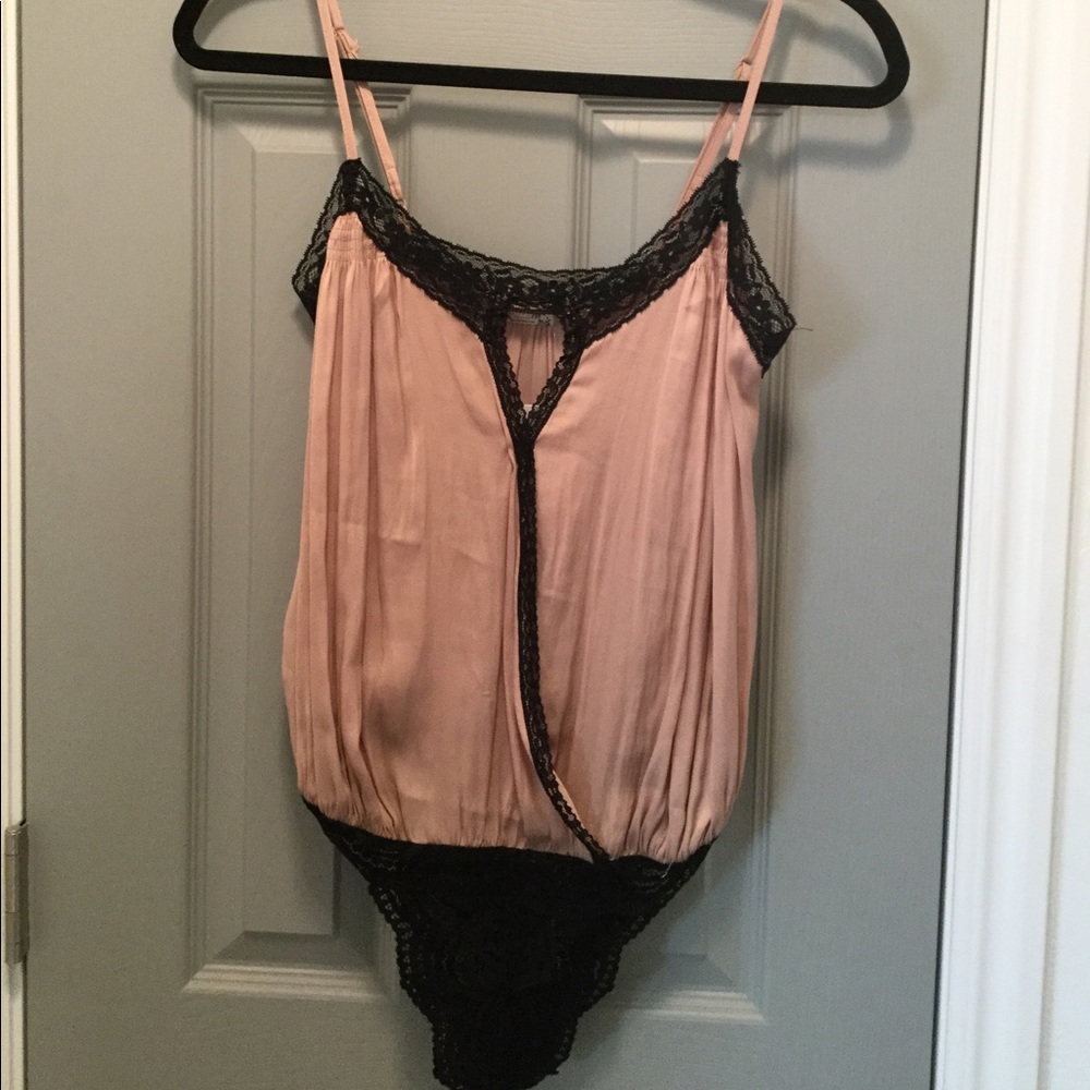 Lace/silk bodysuit